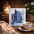 Amsterdam Canal Houses with Flowers 