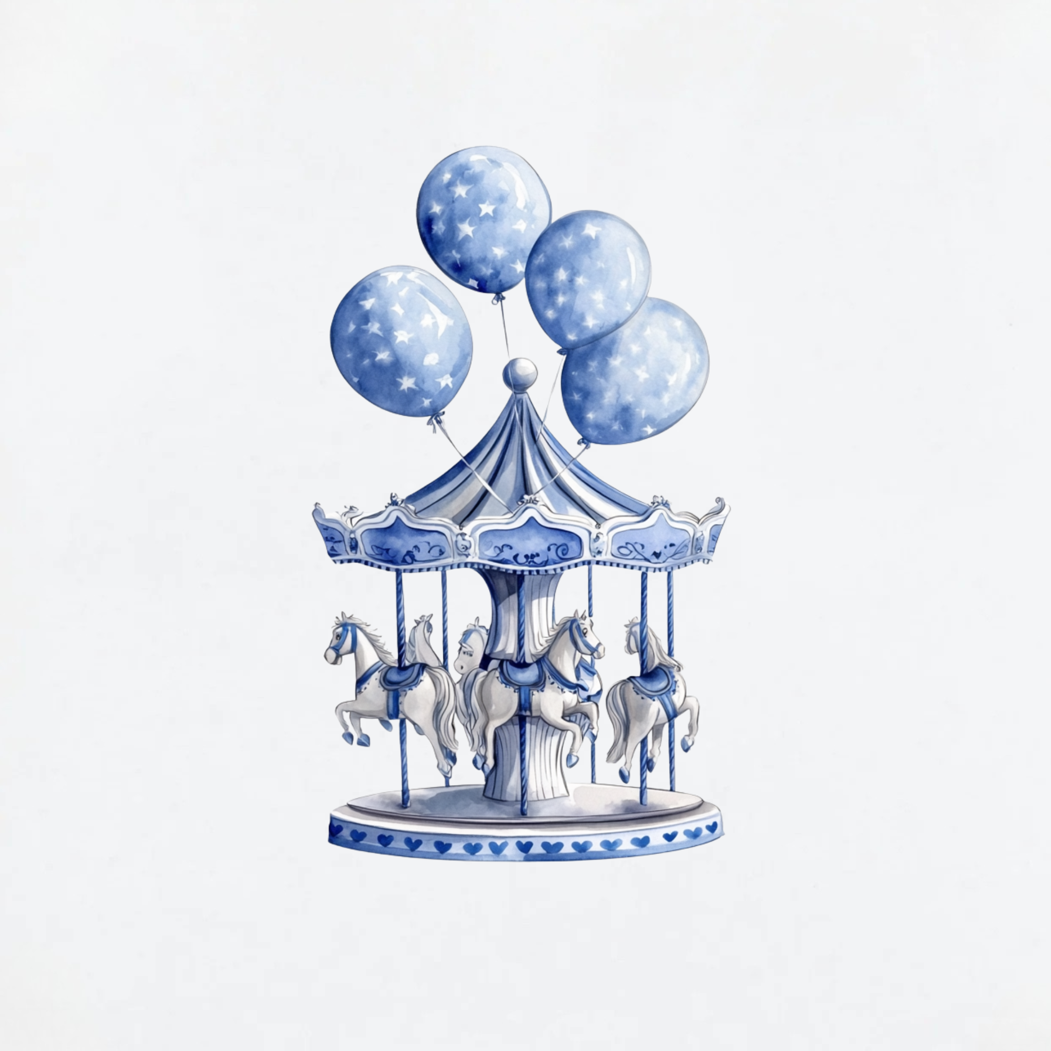 Delfts Blauwe Carousel Tegel - Jongen Editie